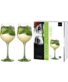Hugo Glas Secco Flavoured grün - 2 Stück im Geschenkkarton