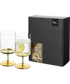Wasser- /Cocktailglas ADELINE gold - 2 Stück im Geschenkkarton