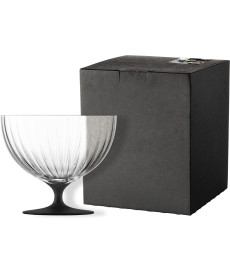 Schale auf Fuß 20 cm schwarz im Geschenkkarton