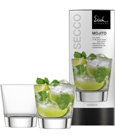 Mojito-Becher Secco Flavoured 370 ml - 2 Stück in Geschenkröhre