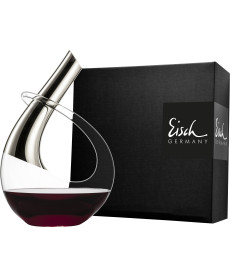 Dekantierkaraffe EMBRACE NO DROP platin im Geschenkkarton