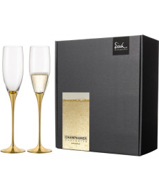 Sektglas Champagner Exklusiv gold - 2 Stück im Geschenkkarton