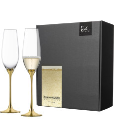 Sektglas Champagner Exklusiv gold - 2 Stück im Geschenkkarton