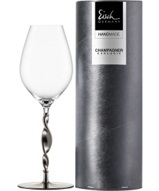 Sektglas 400 ml platin Champagner Exklusiv in Geschenkröhre