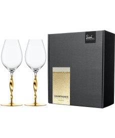 Champagnergläser Champagner Exklusiv gold 400 ml - 2 Stück im Geschenkkarton