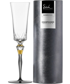 Sektglas 250 ml grau Champagner Exklusiv in Geschenkröhre