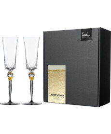 Champagnergläser Champagner Exklusiv grau 250 ml - 2 Stück im Geschenkkarton