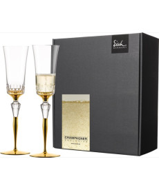 Champagnergläser CHAMPAGNER EXKLUSIV gold - 2 Stück im Geschenkkarton