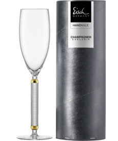 Sektglas 300 ml matt gold Champagner Exklusiv in Geschenkröhre