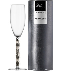 Sektglas 300 ml platin Champagner Exklusiv in Geschenkröhre
