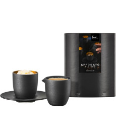 Set Affogato al oro Glas mit Kännchen Cosmo gold in Geschenkröhre