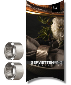 2 Serviettenringe platin Aurea 5 cm - im Geschenkkarton 