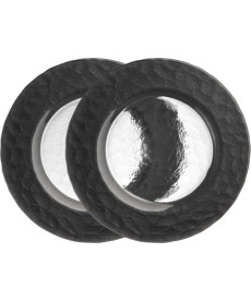 Teller 28 cm Kaya Black - 2 Stück im Geschenkkarton