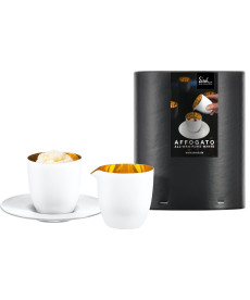 Affogato al oro Glas Cosmo pure white + Kännchen in Geschenkröhre