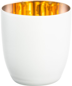 Espressoglas 100 ml Becher gold-weiß Cosmo pure white