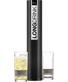 Longdrinkglas GLEN platin – 2 Stück in Geschenkröhre