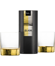 Whiskyglas ELIOR gold - 2 Stück in Geschenkröhre