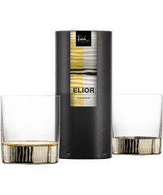 Whiskyglas ELIOR platin - 2 Stück in Geschenkröhre
