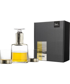 Whisky Set ELIOR platin im Festivity Geschenkkarton