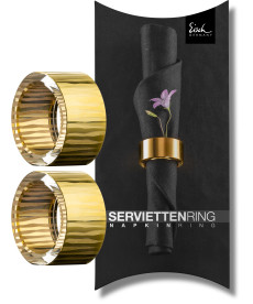 Serviettenring ELIOR gold – 2 Stück im Geschenkkarton