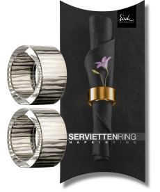 Serviettenring ELIOR platin - 2 Stück im Geschenkkarton