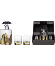 Geschenkset Gentleman gold mit Karaffe und 2 x Whiskyglas